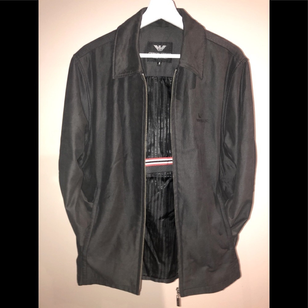 Giorgio Armani Black Zipup Jacket